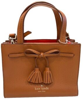 Kate Spade Hayes Street Isobel Mini Satchel Tan Leather Crossbody Strap NWOT